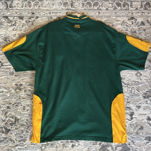 90’s Vintage NFL Mirage Green Bay Packers Zip Up Short Sleeve Shirt - Picture 2 of 11